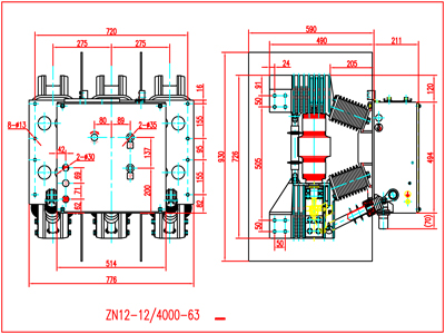 VH1-12/4000-63高壓真空斷路器